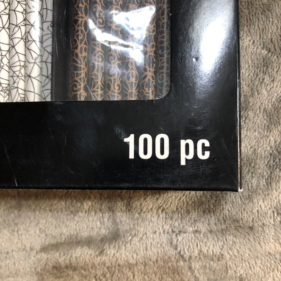 100pc Gothic Paper Straws - Picture 4 of 4